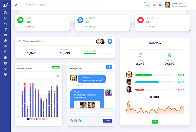 HR Management Software Dashboard